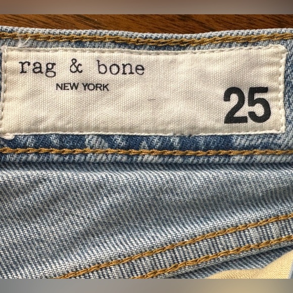 Rag & Bone Maya High Rise Floral Laser Print Raw Hem 6” Jean Short Size 25 EUC! - Picture 13 of 15